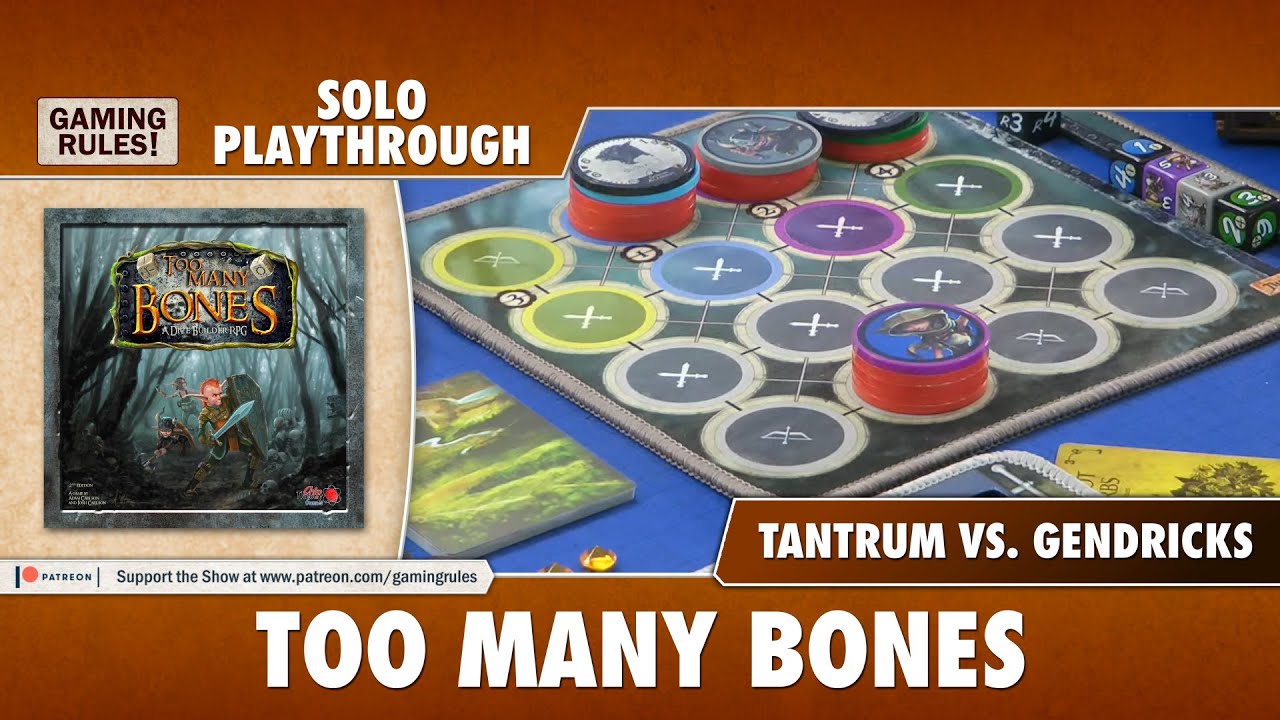 Too Many Bones Review With Liz Davidson Boardgame Stories   Too Many Bones Solo Playthrough Tantrum Vs Gendricks 